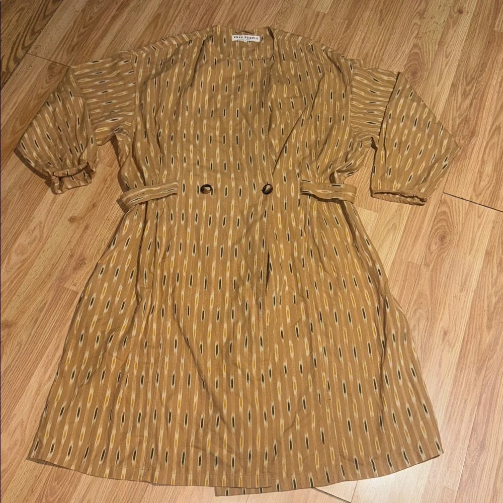 Free People With Open Arms Trench Coat Size XL - Picture 3 of 5